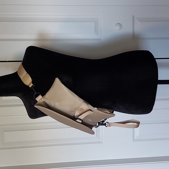 Gold trim nylon belt/cross body bag/clutch - Picture 2 of 16